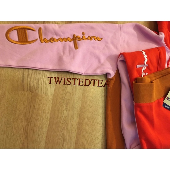 New Reverse weave hoodie sweatshirt color block L - Picture 9 of 12